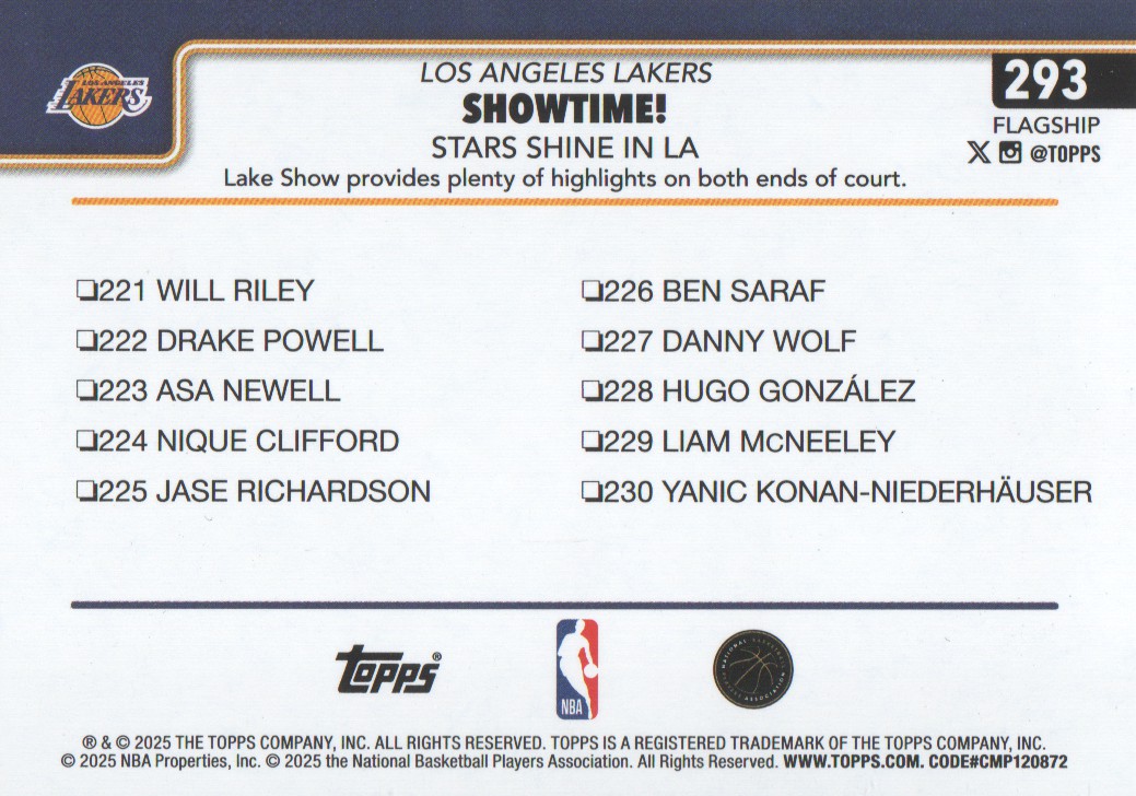 2025-26 Topps Basketball Gold Parallel: Pick from List - Bild 21 von 23