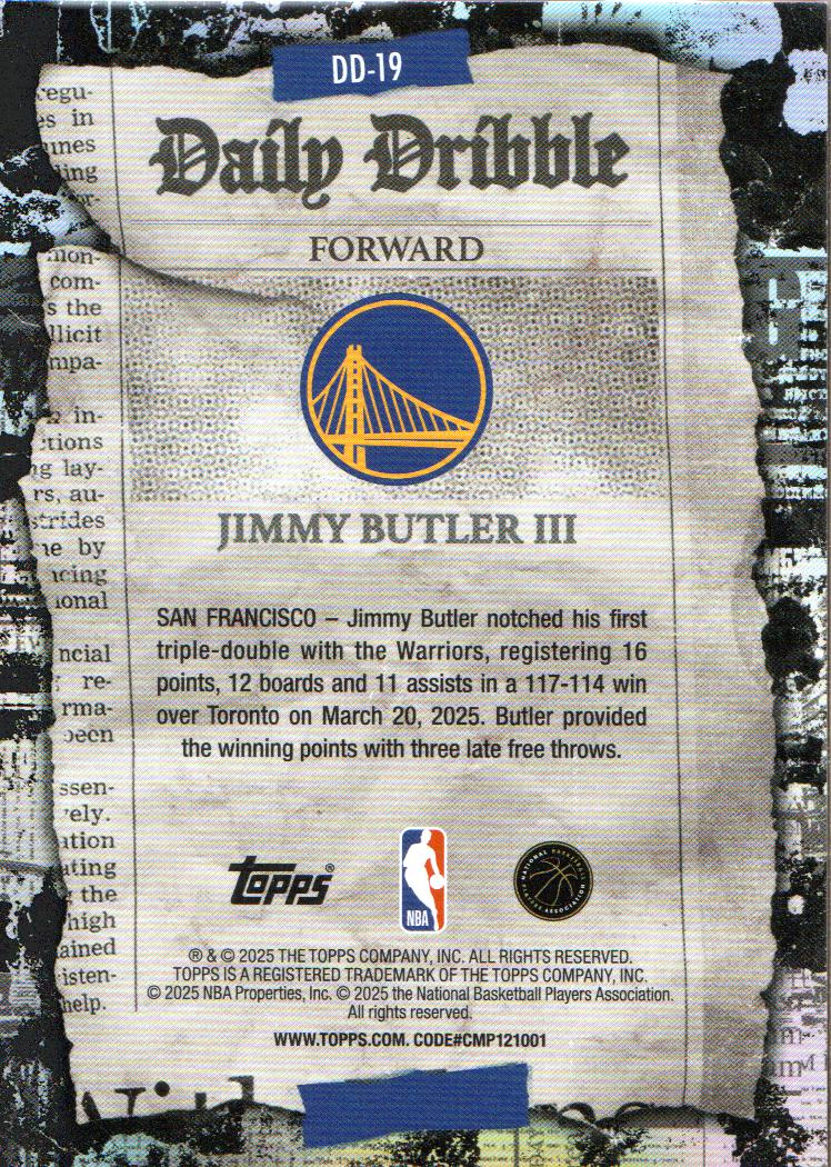 2025-26 Topps Basketball The Daily Dribble Insert: Pick from List - Picture 7 of 15