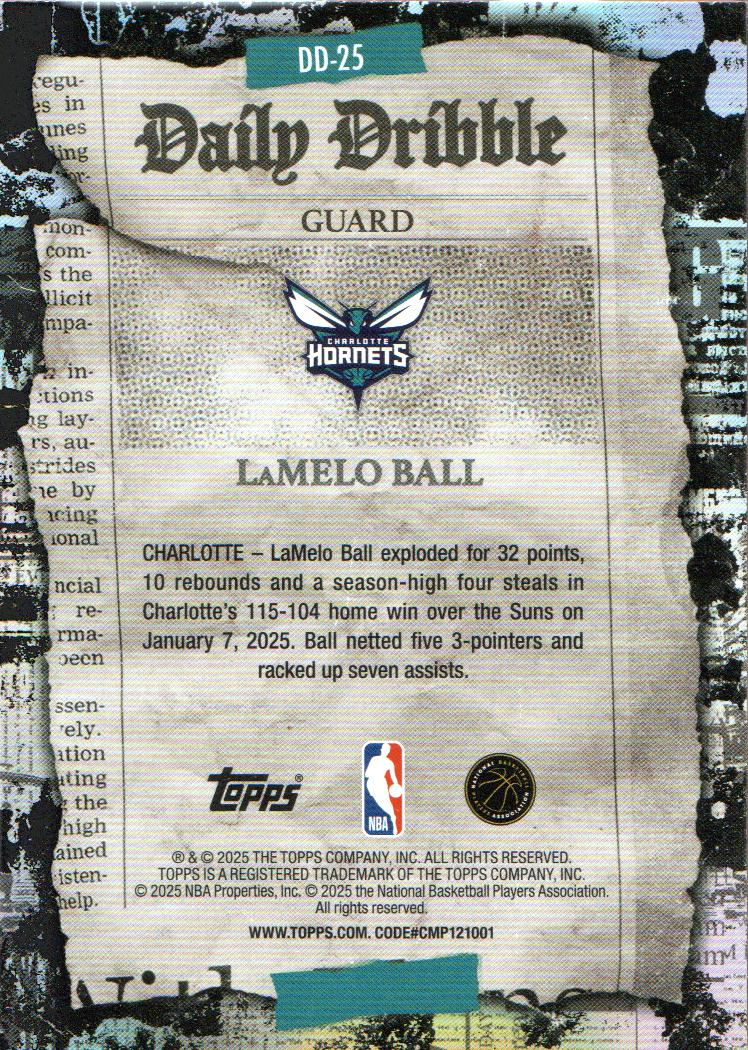 2025-26 Topps Basketball The Daily Dribble Insert: Pick from List - Picture 11 of 15