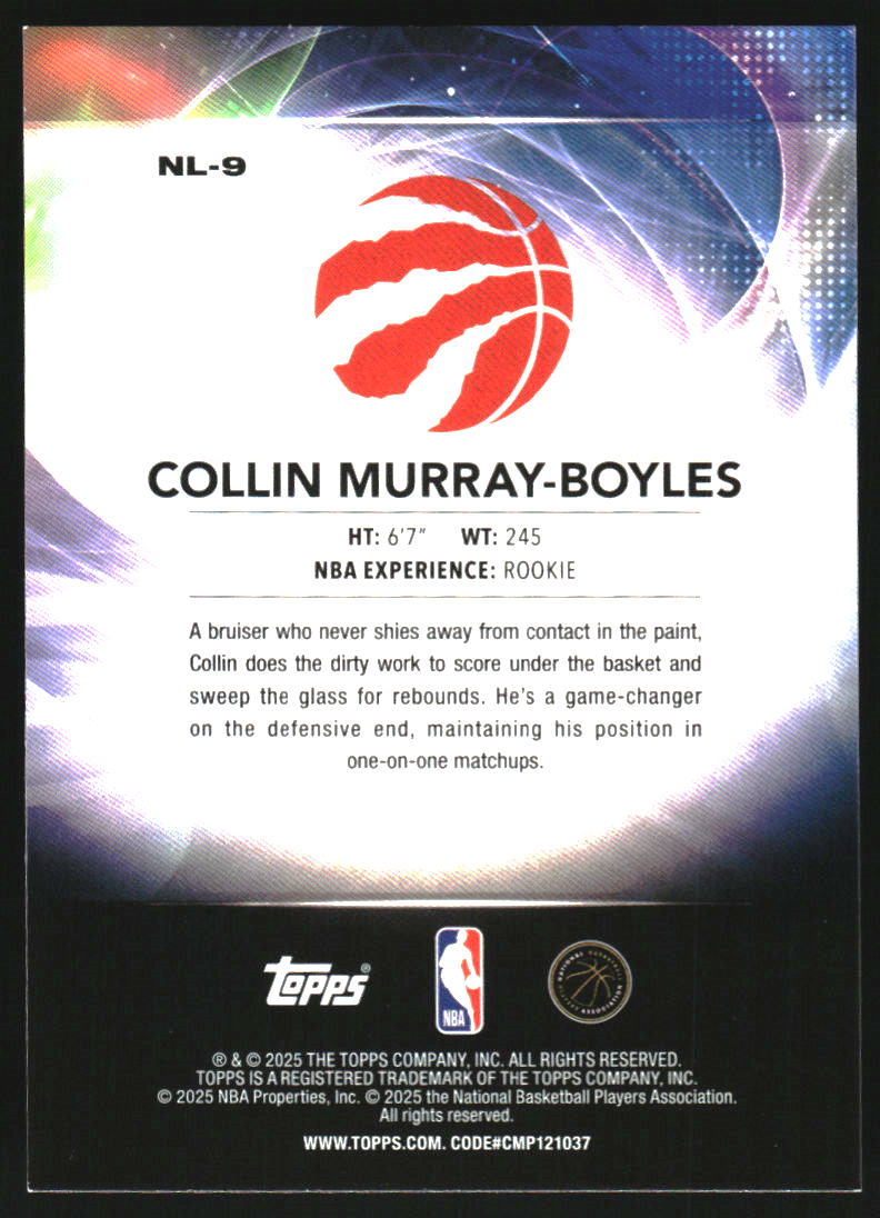 2025-26 Topps No Limit Rainbow Foilboard #NL9 Collin Murray-Boyles