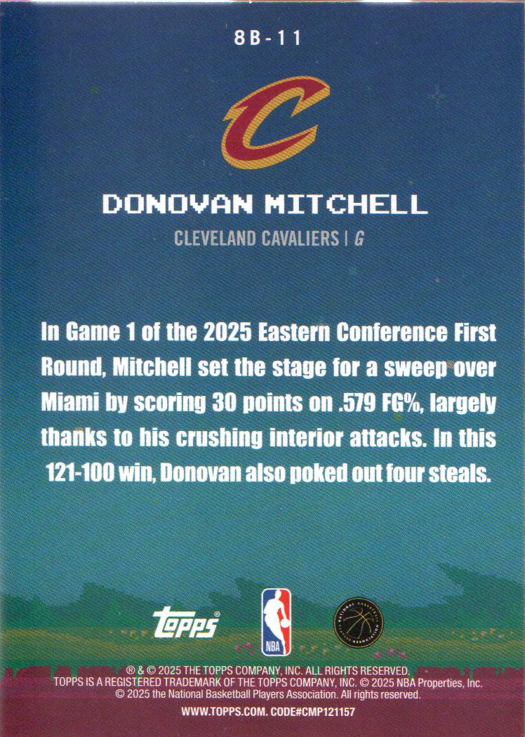 2025-26 Topps Basketball 8-Bit Ballers Insert: Pick from List - Picture 7 of 11