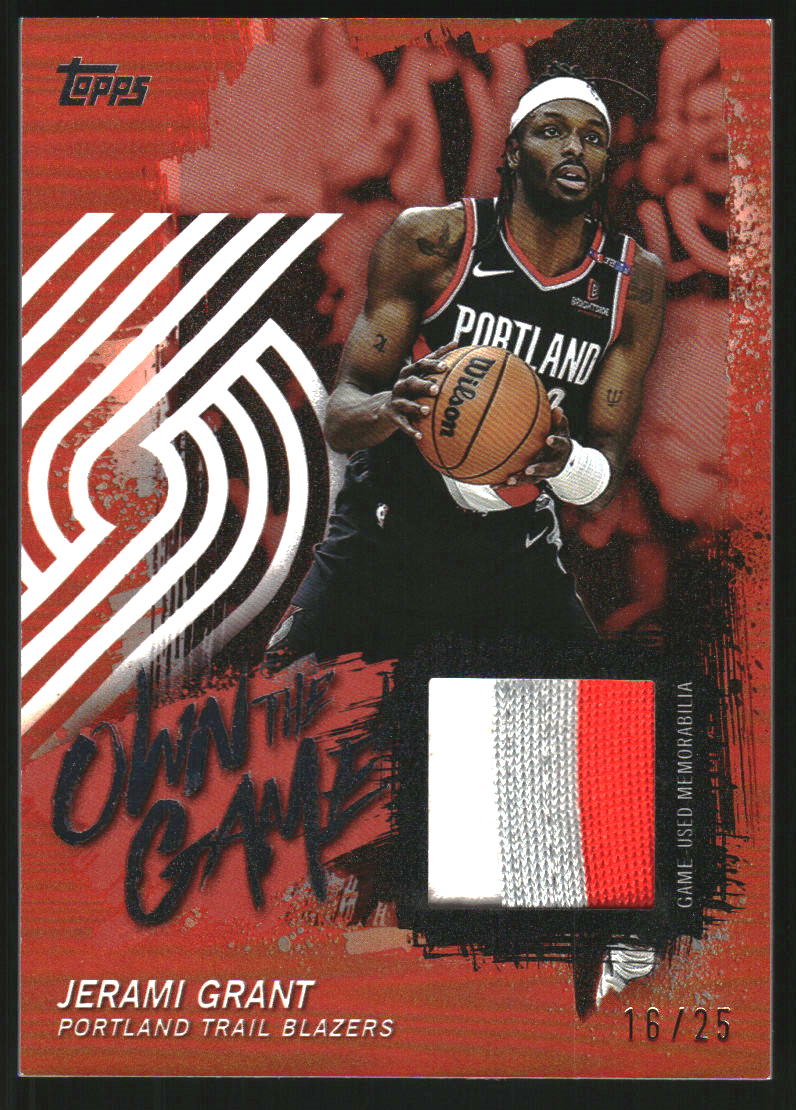 2025-26 Topps Own the Game Orange Rainbow #OTGAJG Jerami Grant Jersey /25