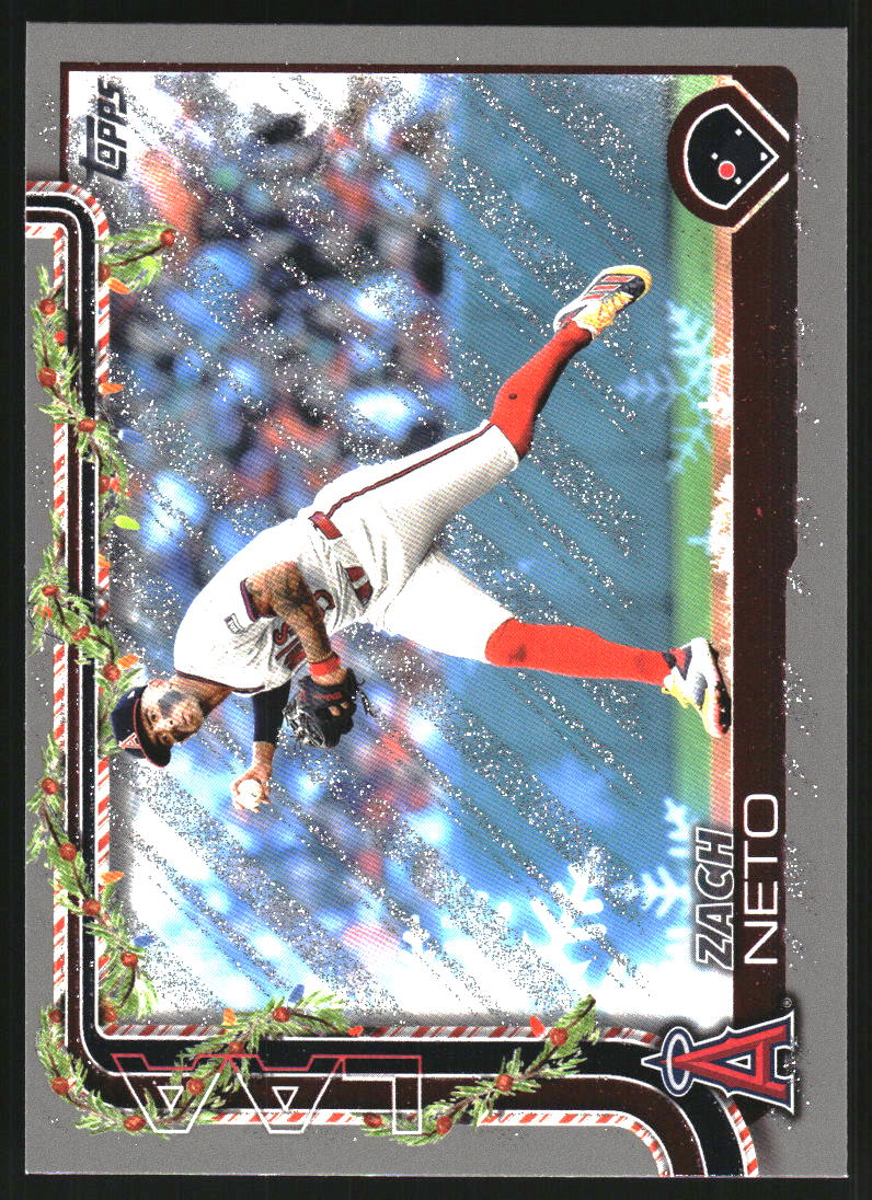 2025 Topps Holiday Silver Glitter #H149 Zach Neto