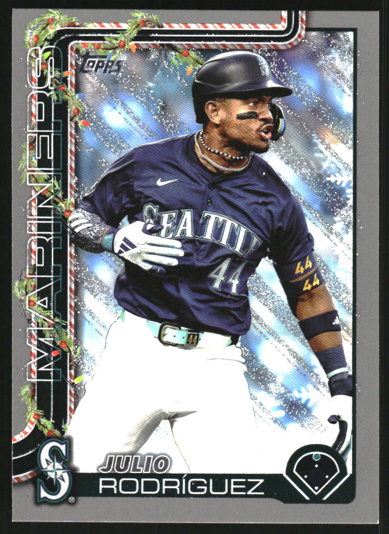 2025 Topps Holiday Silver Glitter #H186 Julio Rodriguez
