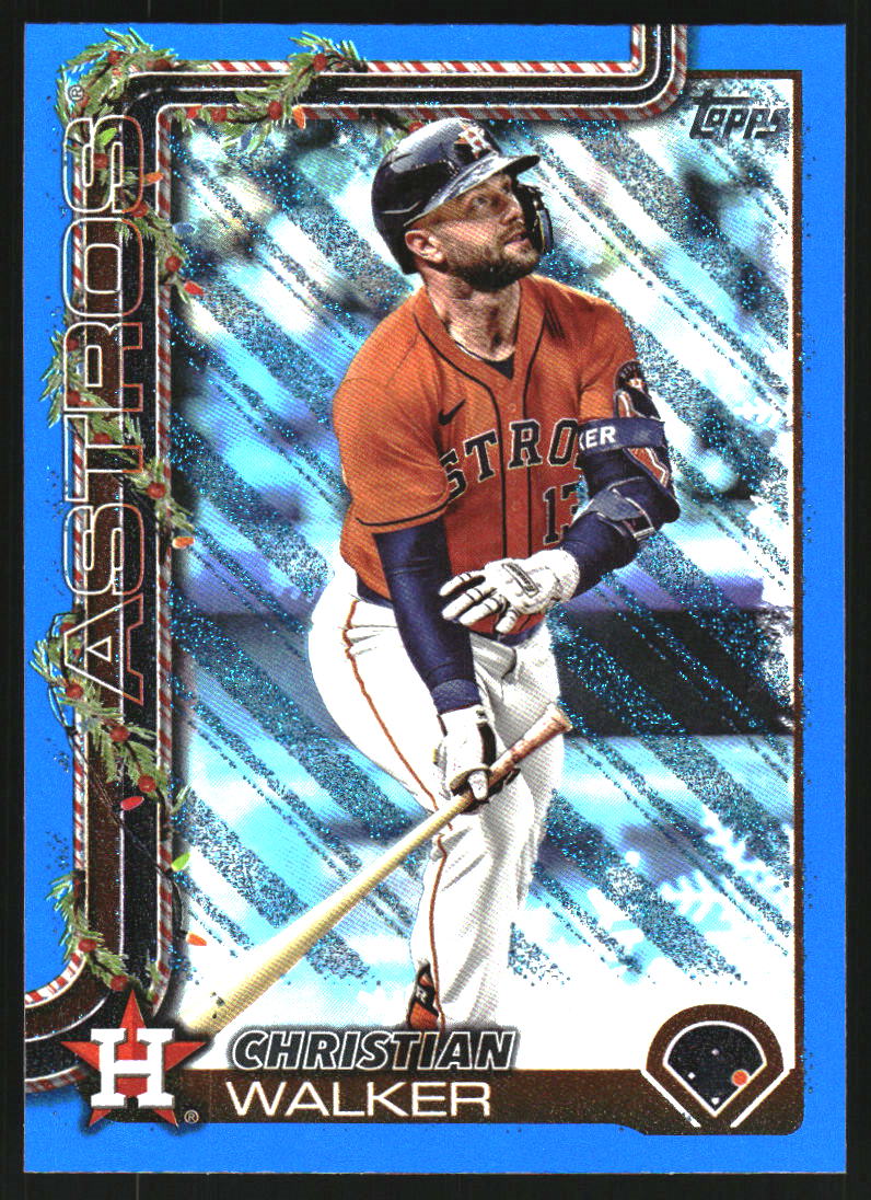2025 Topps Holiday Metallic Blue Glitter #H155 Christian Walker