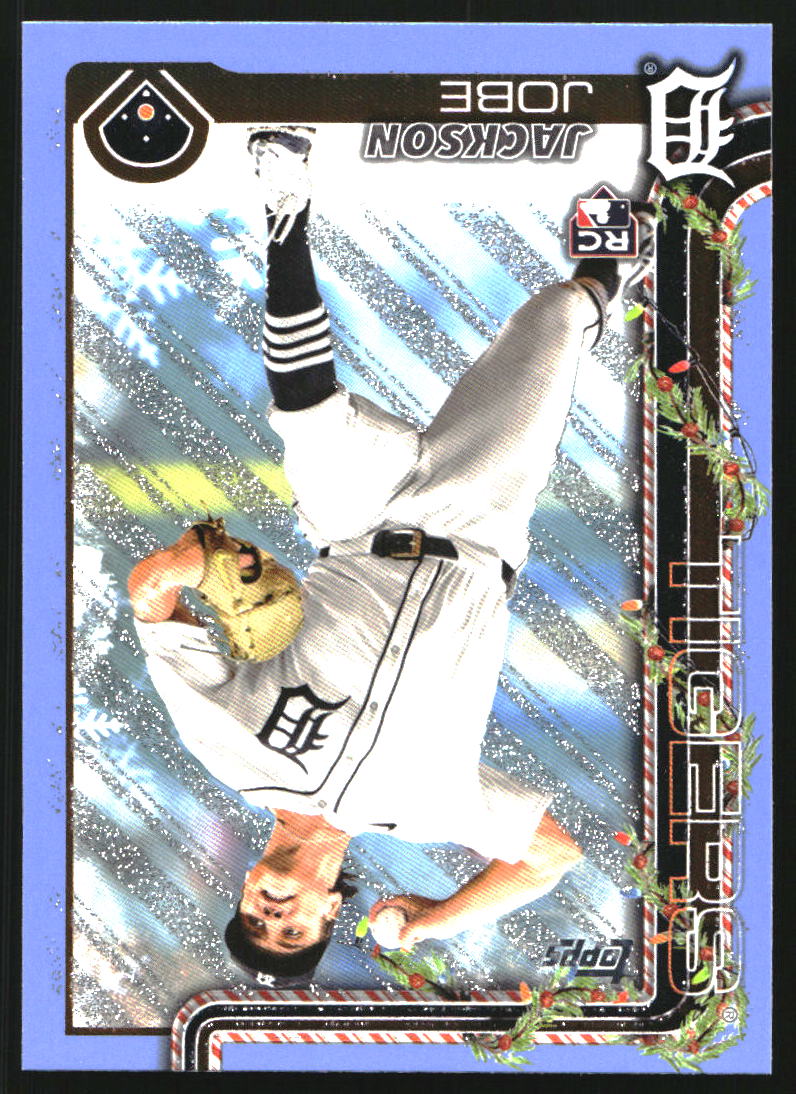 2025 Topps Holiday Light Blue and White Glitter #H160 Jackson Jobe