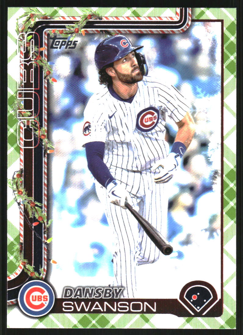2025 Topps Holiday Green Plaid #H39 Dansby Swanson