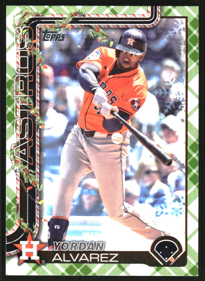 2025 Topps Holiday Green Plaid #H44 Yordan Alvarez