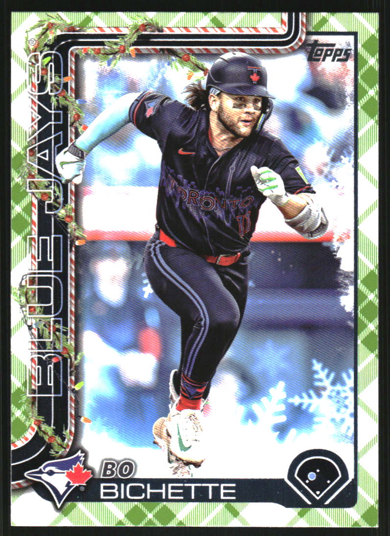 2025 Topps Holiday Green Plaid #H45 Bo Bichette