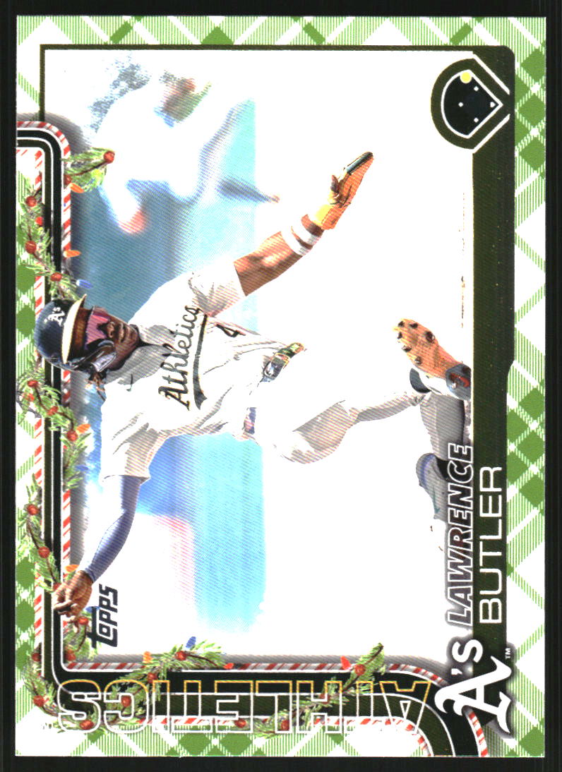 2025 Topps Holiday Green Plaid #H80 Lawrence Butler