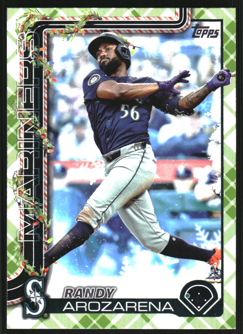 2025 Topps Holiday Green Plaid #H122 Randy Arozarena