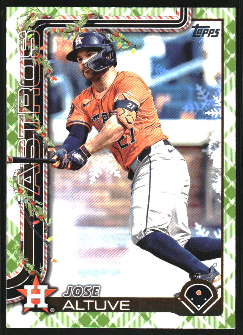 2025 Topps Holiday Green Plaid #H163 Jose Altuve