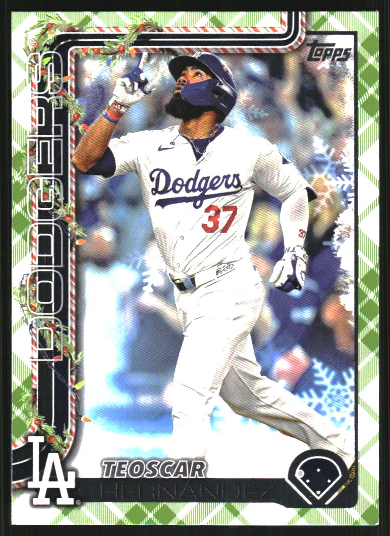2025 Topps Holiday Green Plaid #H164 Teoscar Hernandez