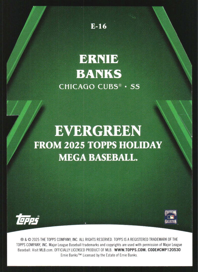 2025 Topps Holiday Evergreen #E16 Ernie Banks