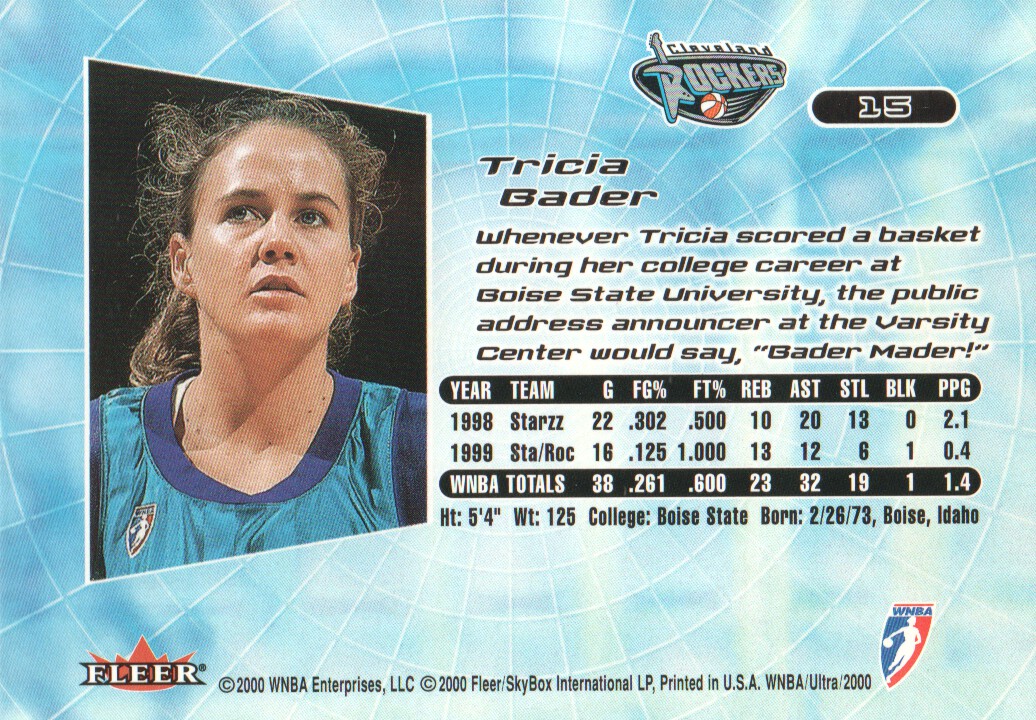 2000 Ultra WNBA Trading Cards BASE: Pick From List - Picture 25 of 175