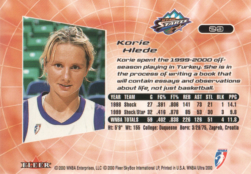 2000 Ultra WNBA Trading Cards BASE: Pick From List - Picture 45 of 175