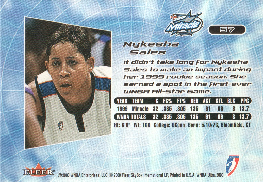 2000 Ultra WNBA Trading Cards BASE: Pick From List - Picture 83 of 175