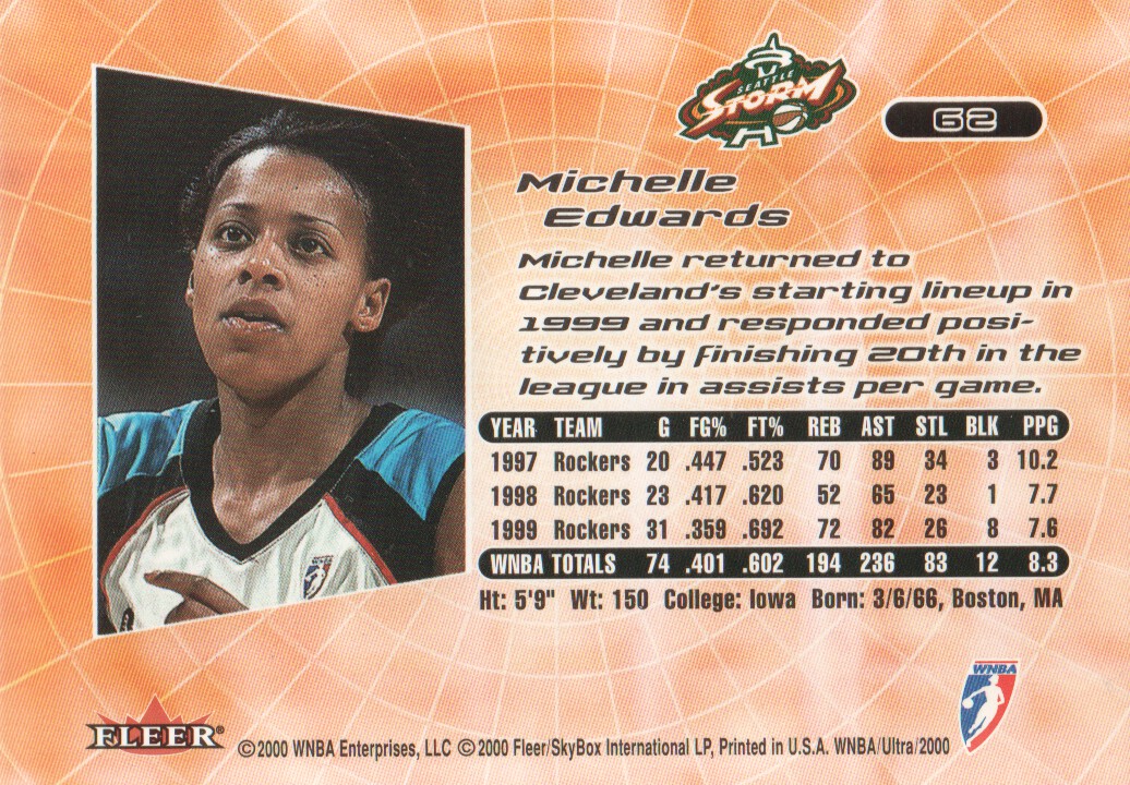 2000 Ultra WNBA Trading Cards BASE: Pick From List - Picture 91 of 175