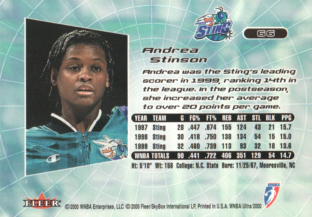 2000 Ultra WNBA Trading Cards BASE: Pick From List - Picture 95 of 175