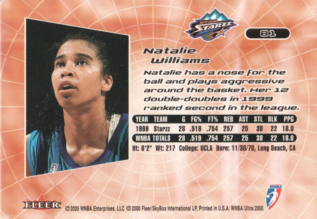 2000 Ultra WNBA Trading Cards BASE: Pick From List - Picture 111 of 175