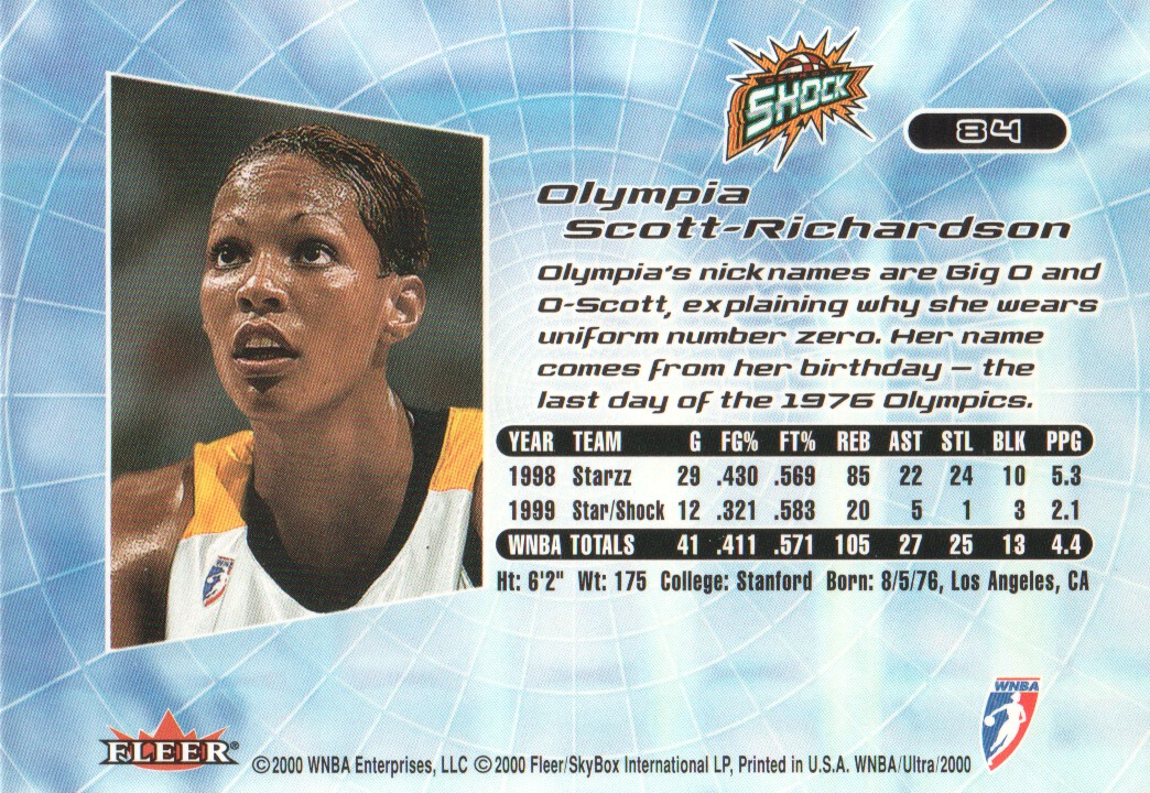 2000 Ultra WNBA Trading Cards BASE: Pick From List - Picture 117 of 175
