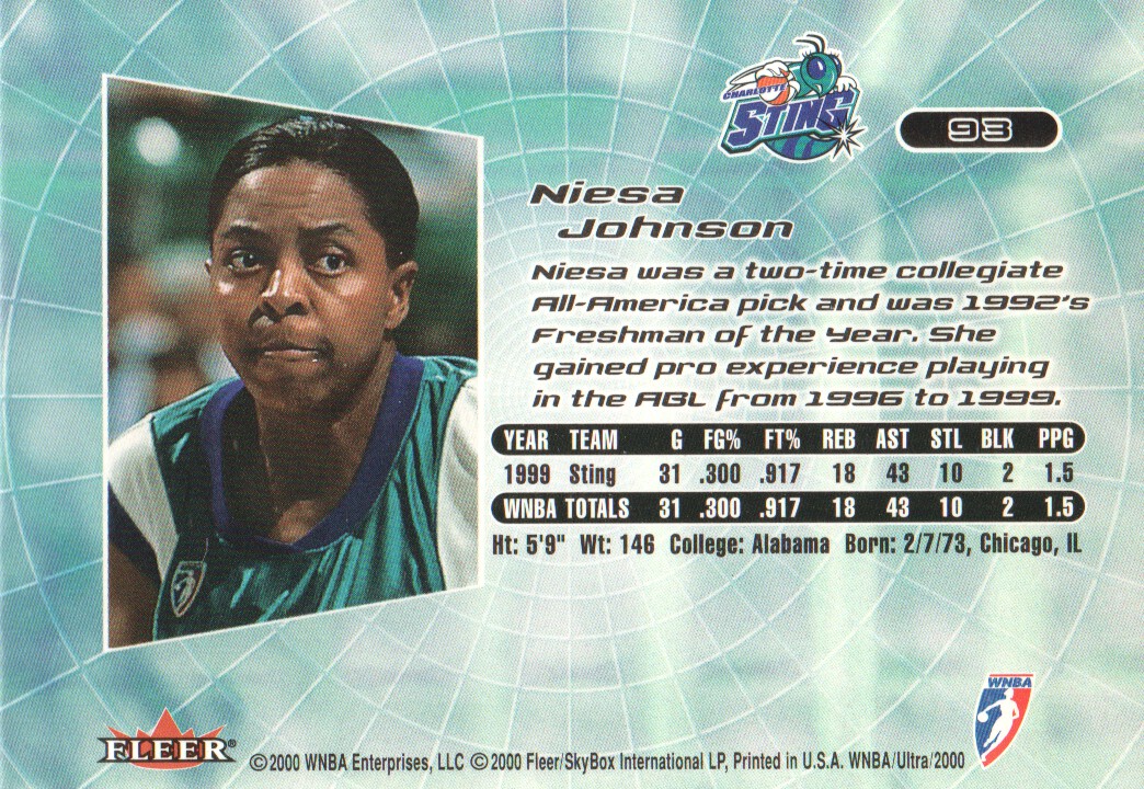 2000 Ultra WNBA Trading Cards BASE: Pick From List - Picture 129 of 175