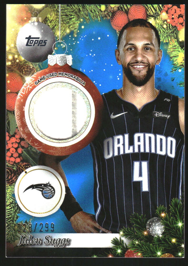 2025-26 Topps Holiday Relics Blue Metallic Glitter #PRJSU Jalen Suggs