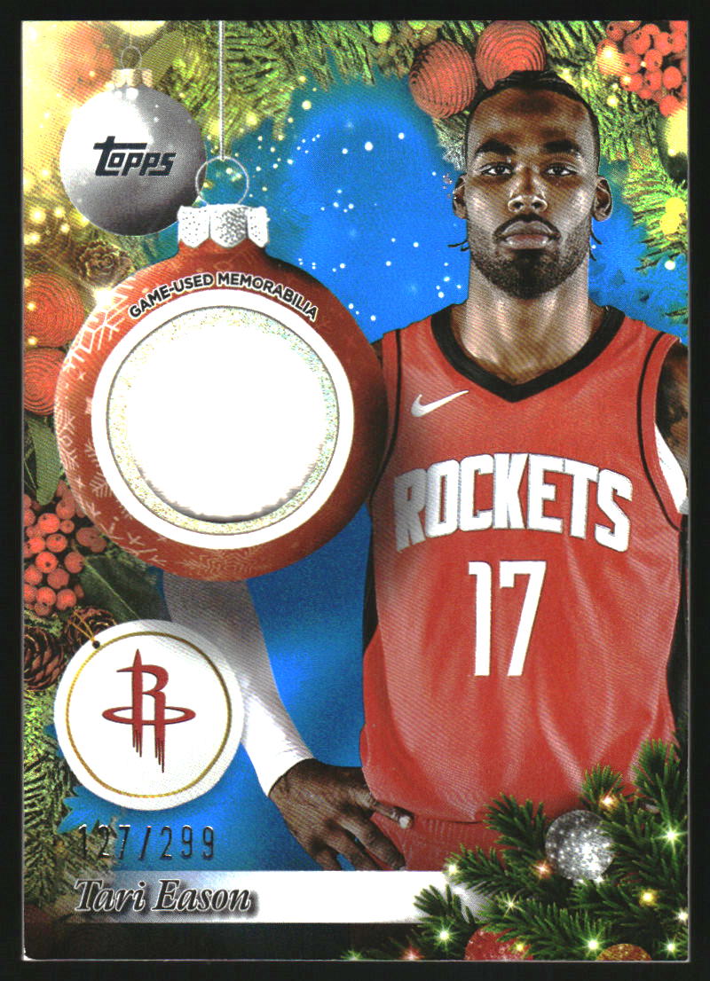 2025-26 Topps Holiday Relics Blue Metallic Glitter #PRTE Tari Eason
