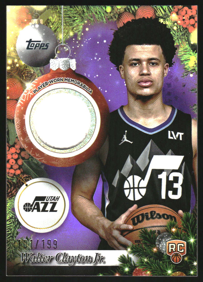 2025-26 Topps Holiday Relics Purple Metallic Glitter #PRWJ Walter Clayton Jr.