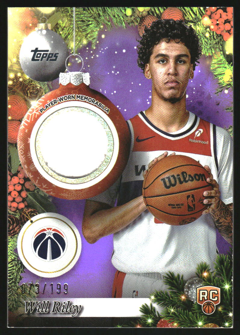 2025-26 Topps Holiday Relics Purple Metallic Glitter #PRWR Will Riley
