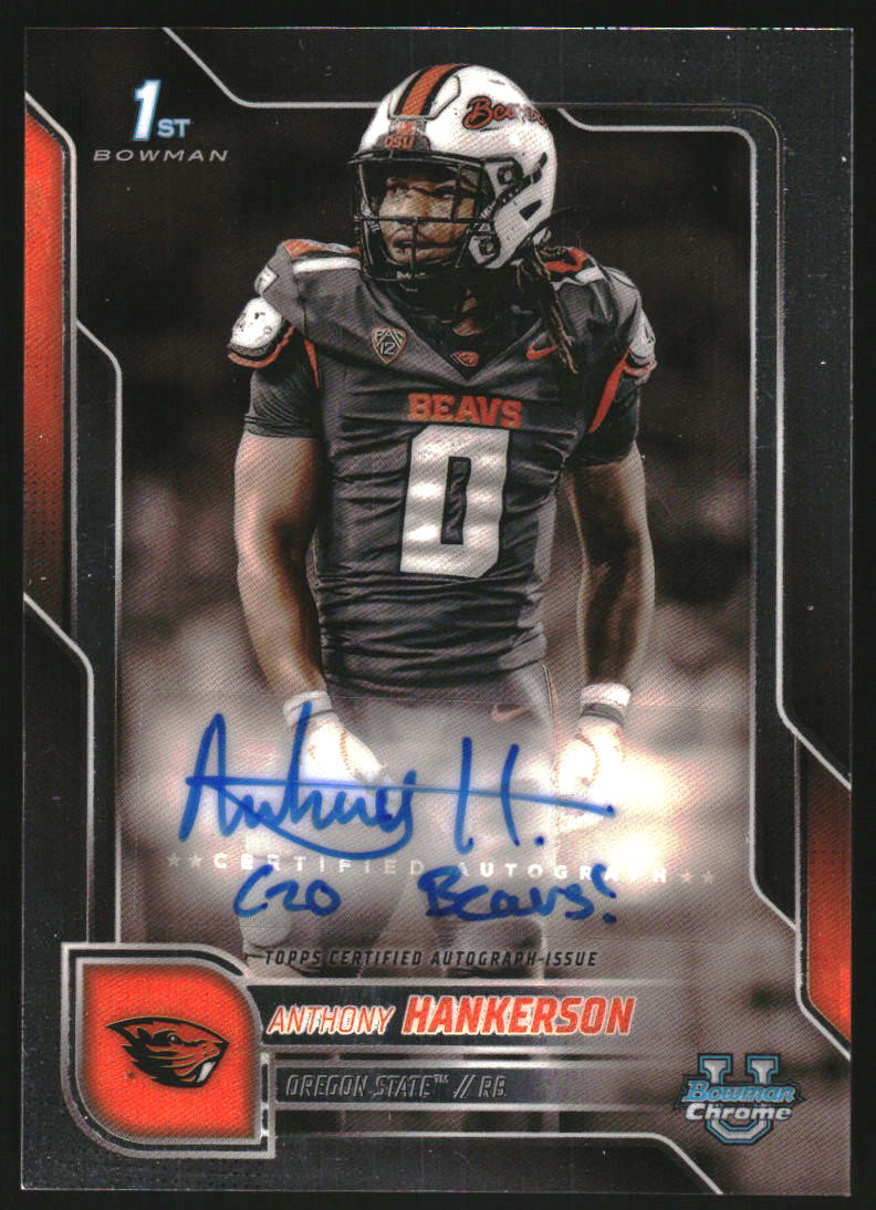 2025 Bowman Chrome University Autographs #BCAAH Anthony Hankerson Auto