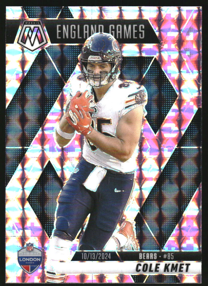 2025 Panini Mosaic Mosaic Camo Pink #254 Cole Kmet IG