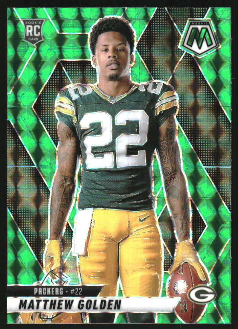 2025 Panini Mosaic Mosaic Green #285 Matthew Golden VAR