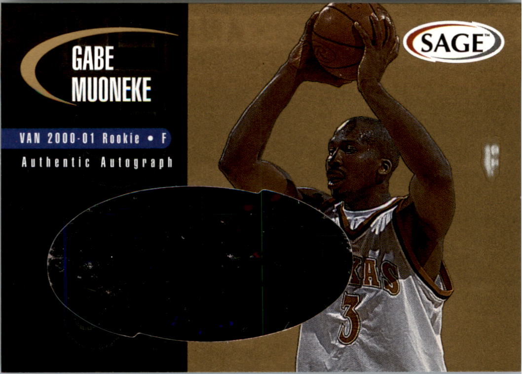 2000 SAGE Autographs Gold #A36 Gabe Muoneke/200