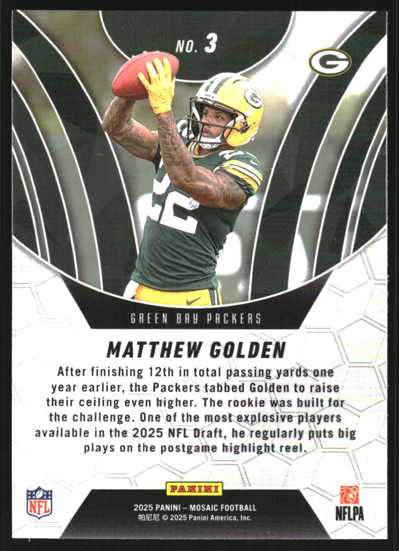 2025 Panini Mosaic Elevate #3 Matthew Golden