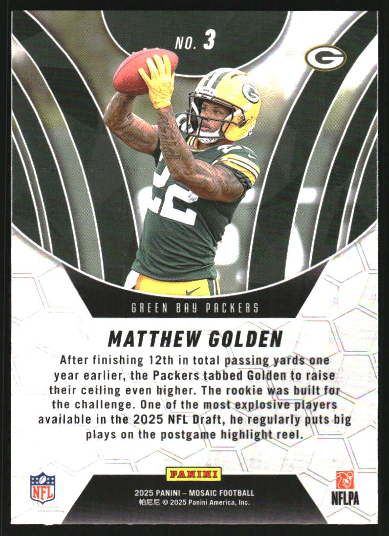 2025 Panini Mosaic Elevate Mosaic #3 Matthew Golden