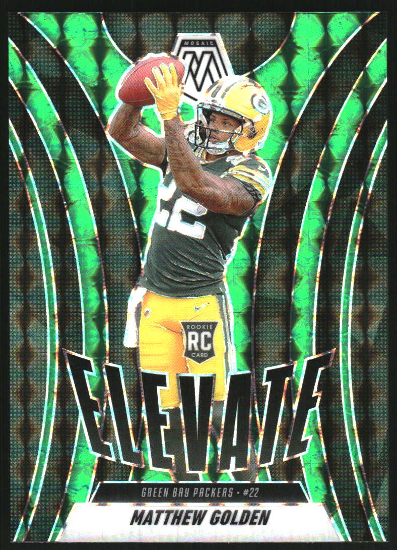 2025 Panini Mosaic Elevate Mosaic Green #3 Matthew Golden