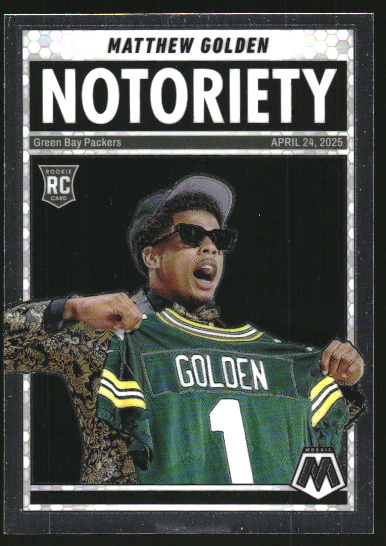 2025 Panini Mosaic Notoriety #21 Matthew Golden
