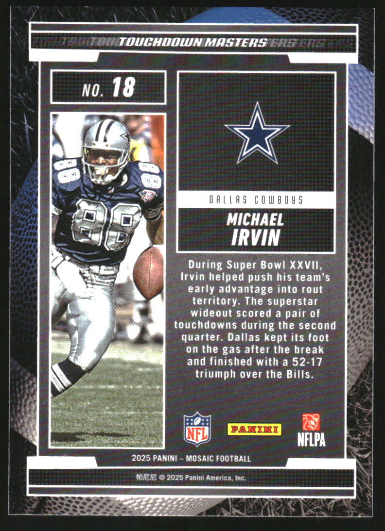 2025 Panini Mosaic Touchdown Masters Mosaic #18 Michael Irvin
