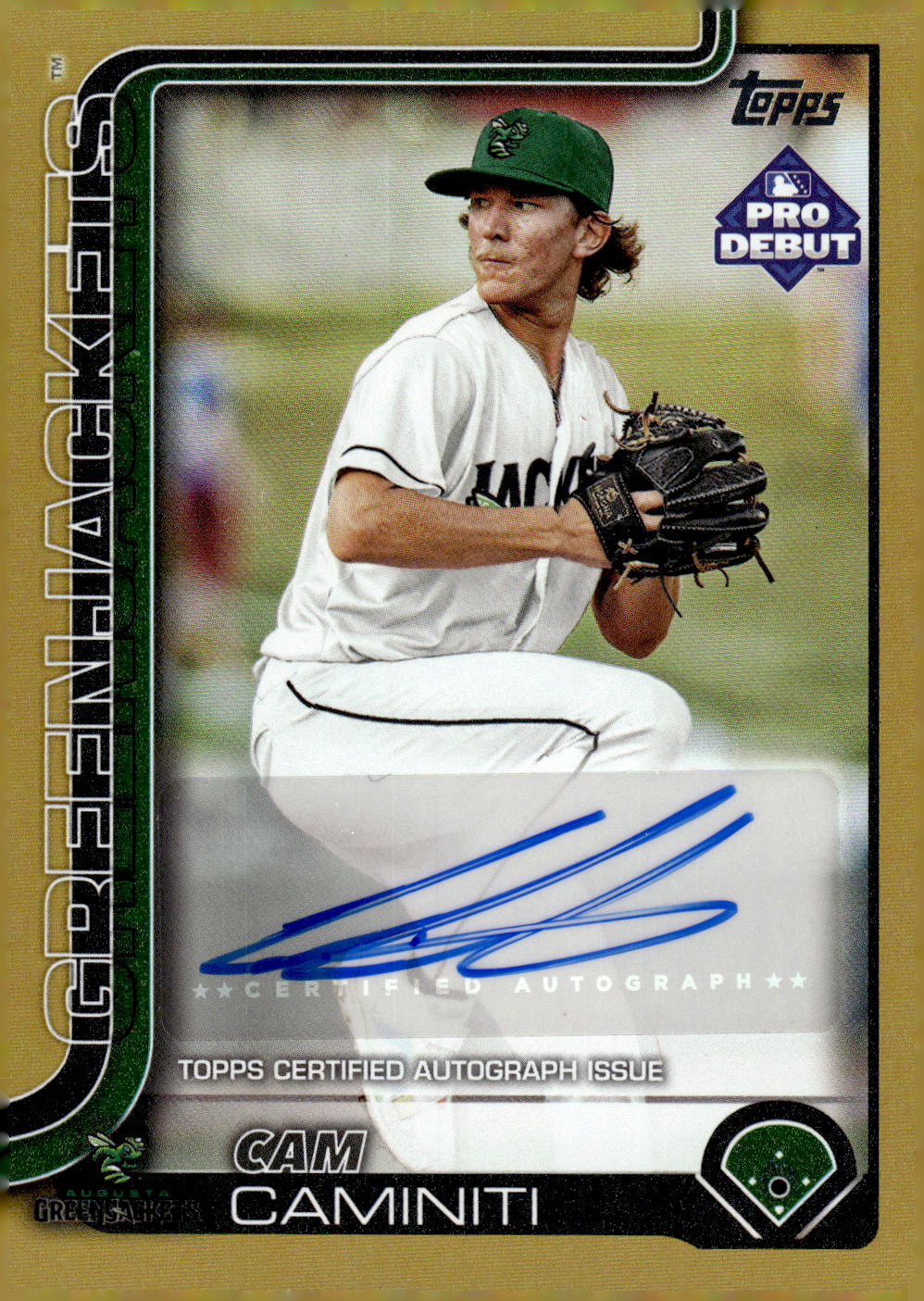 2025 Topps Pro Debut Autographs Gold Foil #PD16 Cam Caminiti
