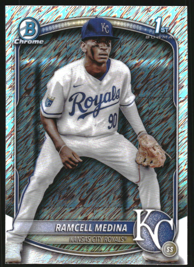 2025 Bowman Chrome Prospects Shimmer Refractors #BCP187 Ramcell Medina