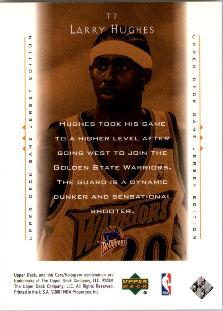 2000-01 Upper Deck Touch the Sky #T7 Larry Hughes back image
