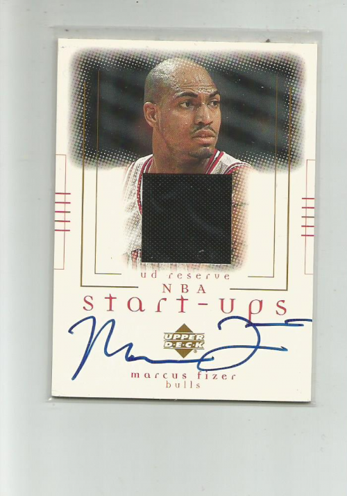 2000-01 UD Reserve NBA Start-Ups Autographs #MFA Marcus Fizer