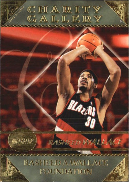 2000-01 Topps Gallery Charity Gallery #CG9 Rasheed Wallace