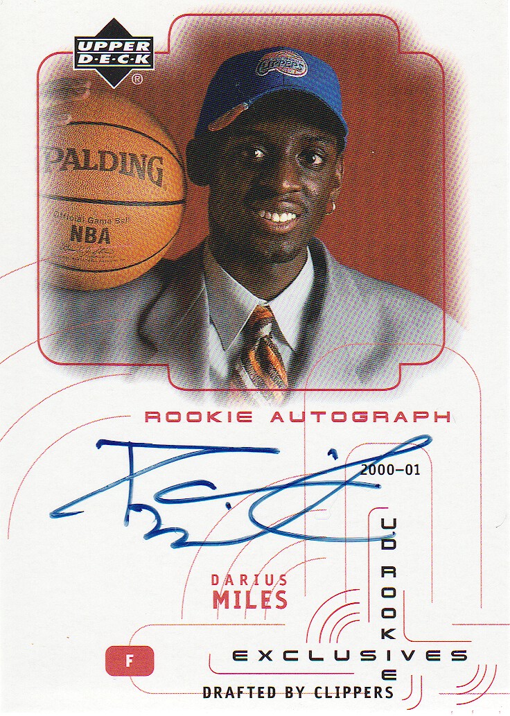 2000-01 SPx UD Authentics Rookie Exclusives #DM Darius Miles