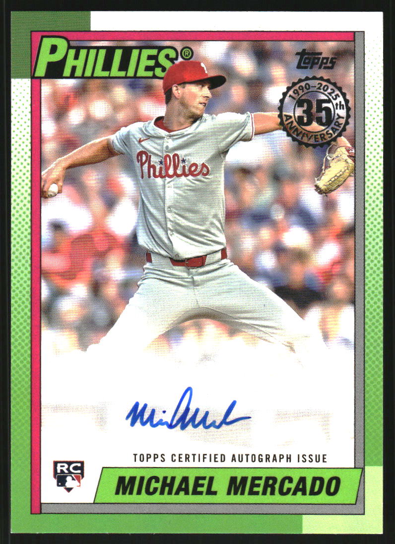 2025 Topps Update '90 Topps Autographs #90AMME Michael Mercado Auto