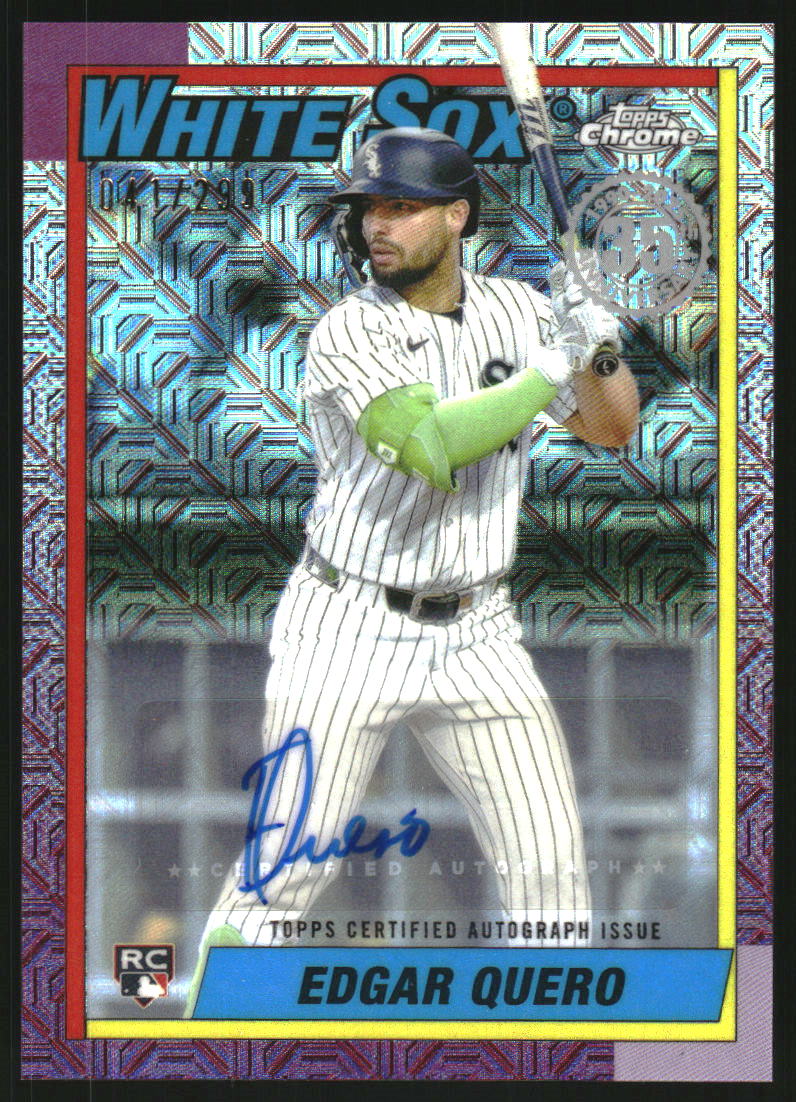 2025 Topps Update '90 Topps Silver Pack Chrome Autographs #U90C81 Edgar Quero Auto /299