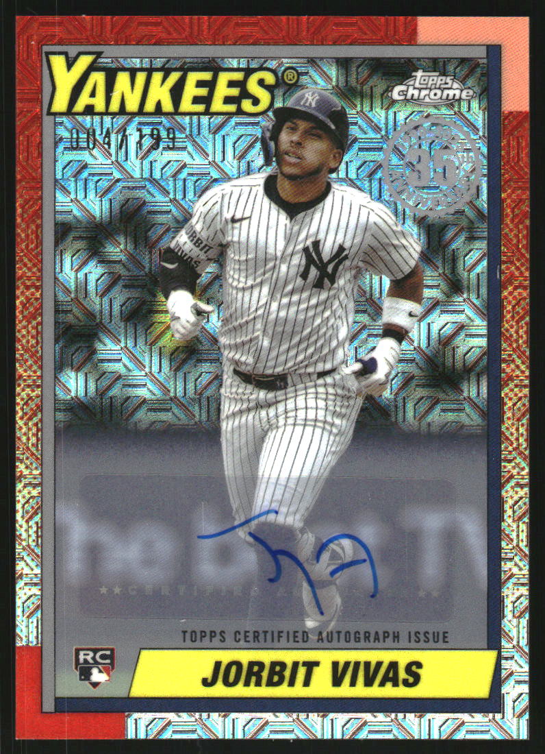 2025 Topps Update '90 Topps Silver Pack Chrome Autographs #U90C2 Jorbit Vivas Auto /199