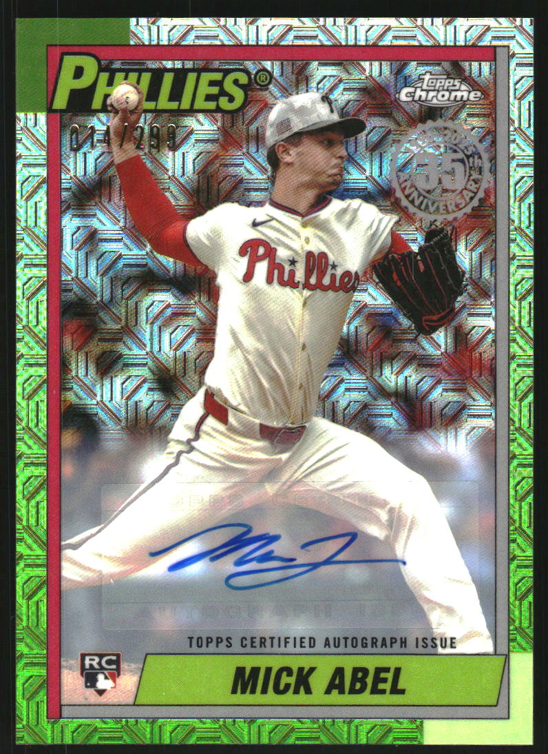2025 Topps Update '90 Topps Silver Pack Chrome Autographs #U90C13 Mick Abel Auto /299
