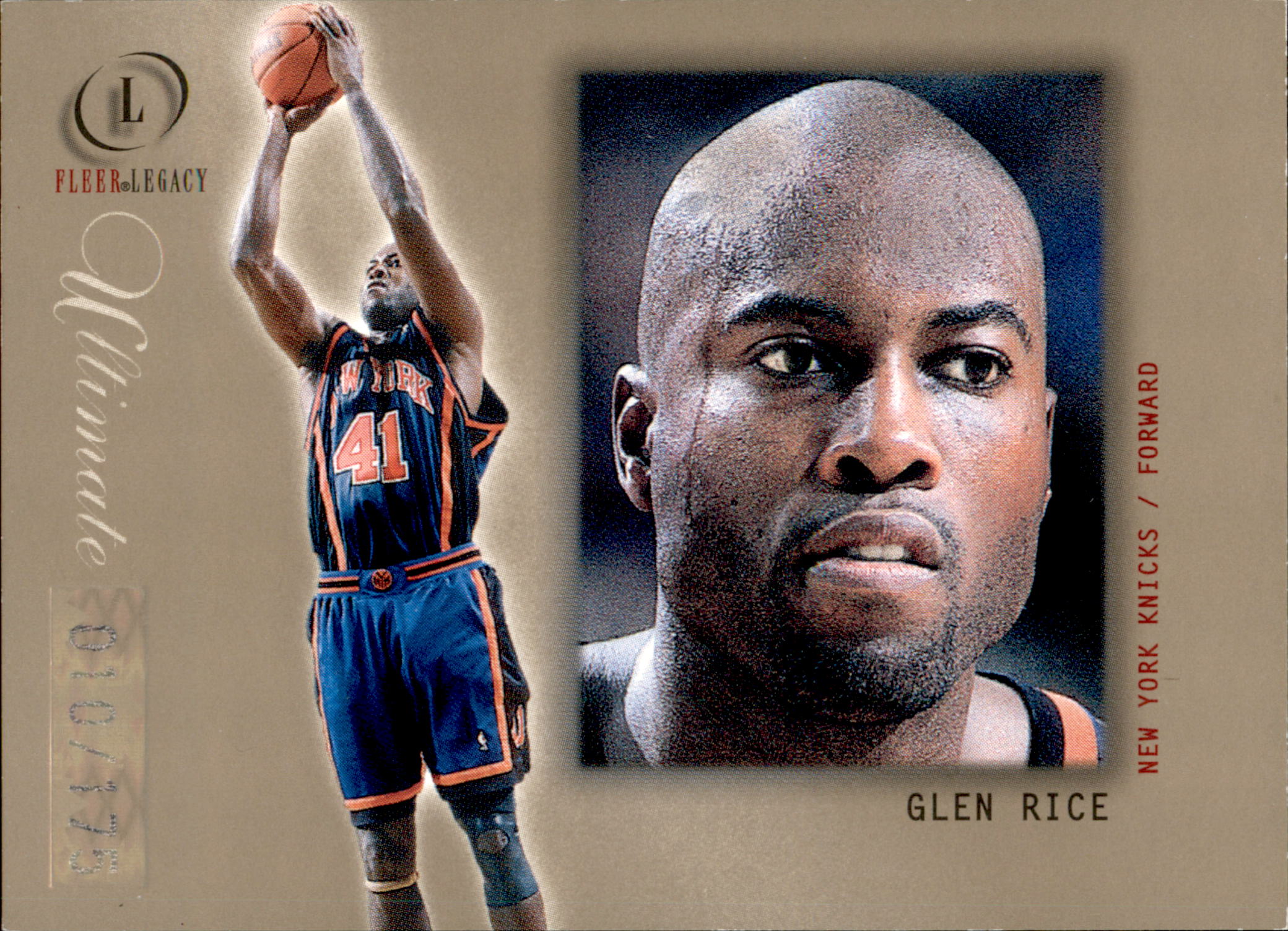 2000-01 Fleer Legacy Ultimate Legacy #45 Glen Rice - NM-MT+ - Cardboard ...